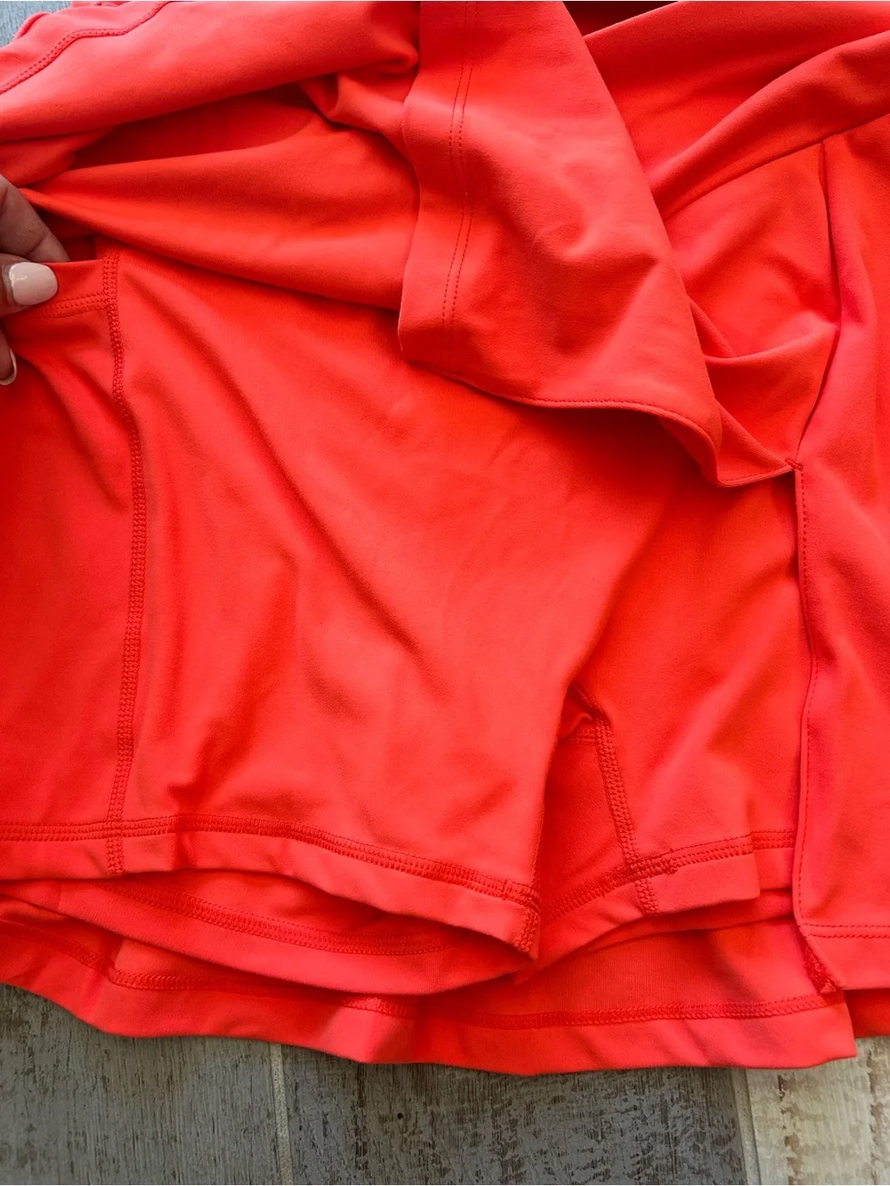 NWT Blogilates Crisscross Slit Skort | Spicy Orange | Size Large - Picture 8 of 8